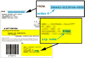 Picture of package label